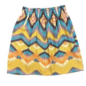 Charlie Jade Womens silk skirt, southwestern, Size M